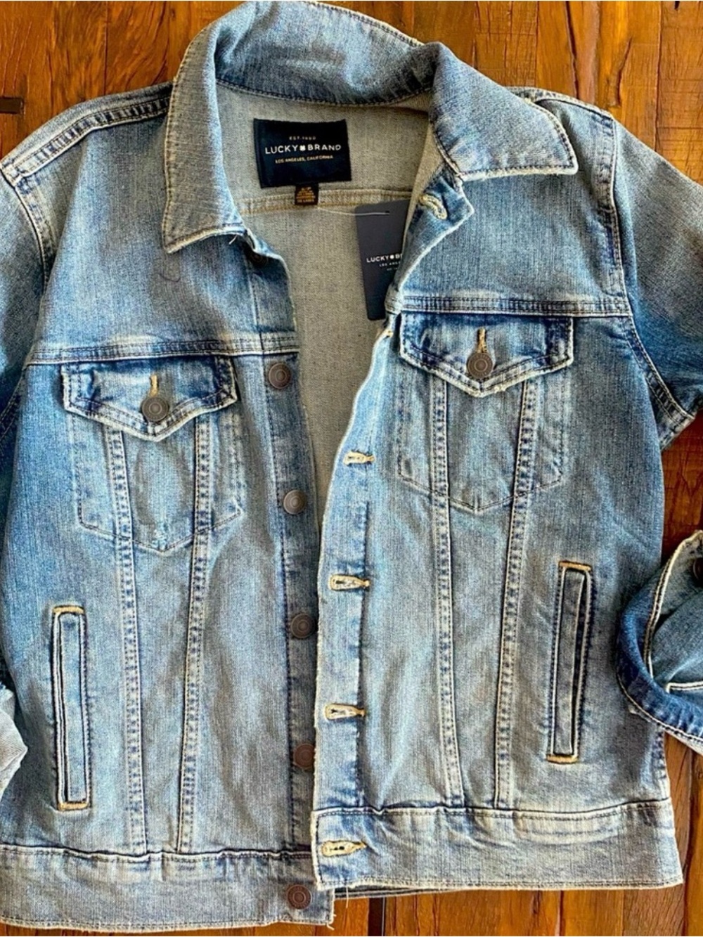 Lucky Brand Light Blue Denim Jacket with Tag